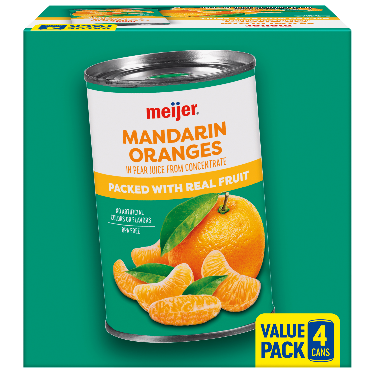 slide 5 of 5, Meijer Mandarin Oranges In Juice 4 Ct/15 Oz, 4 ct; 15 oz