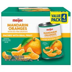 Meijer Mandarin Oranges In Juice 4 Ct/15 Oz