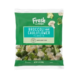 Fresh From Meijer Broccoli & Cauliflower Florets, 12 Oz