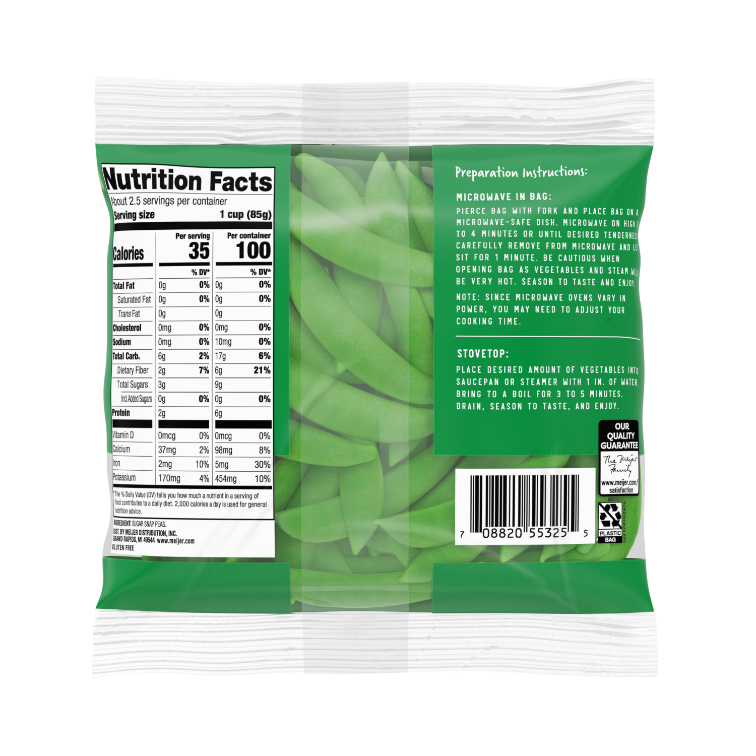 slide 2 of 2, Fresh From Meijer Sugar Snap Peas, 8 Oz, 8 oz