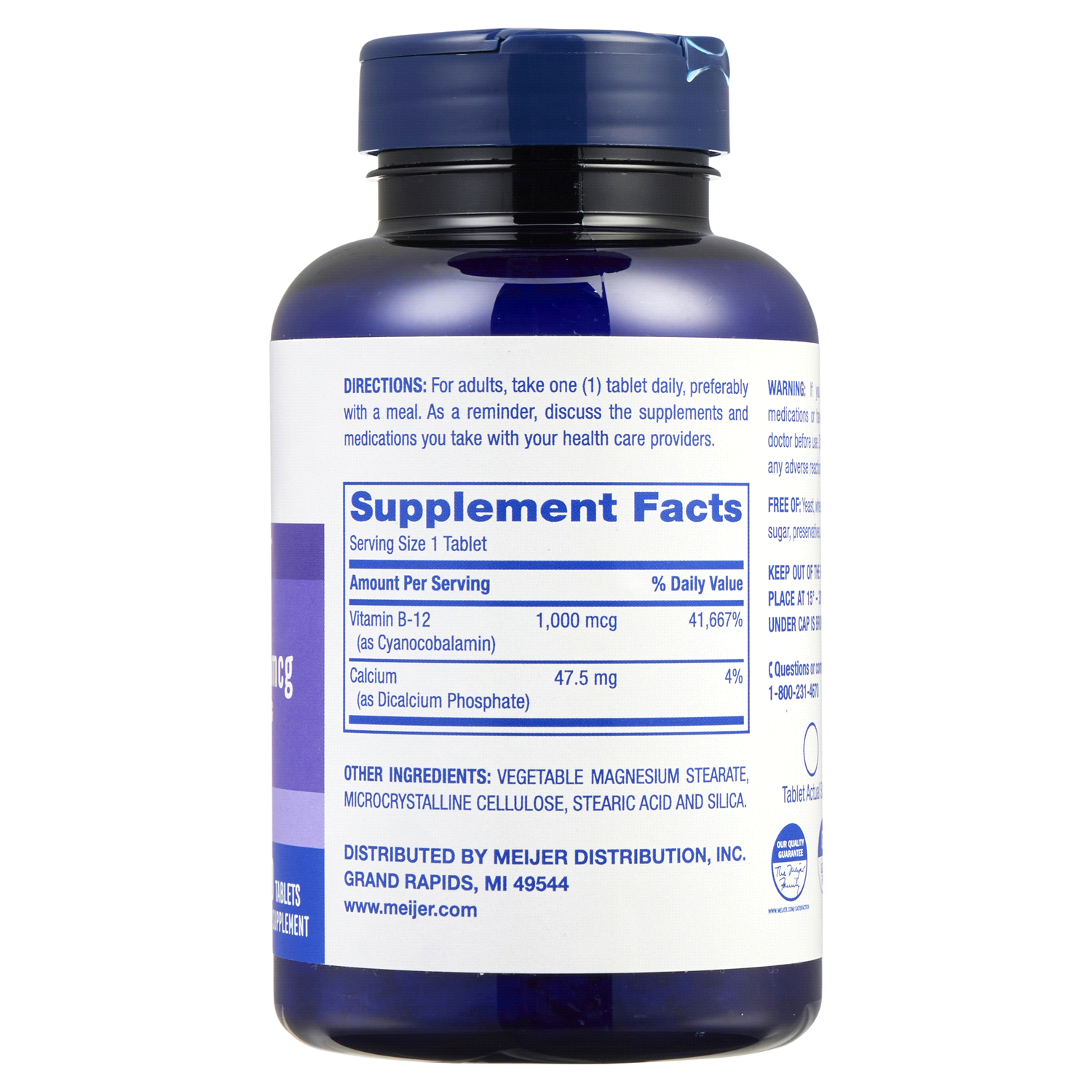 slide 3 of 4, MEIJER WELLNESS Meijer Vit B12 1000mcg Time Release Tab, 250 ct