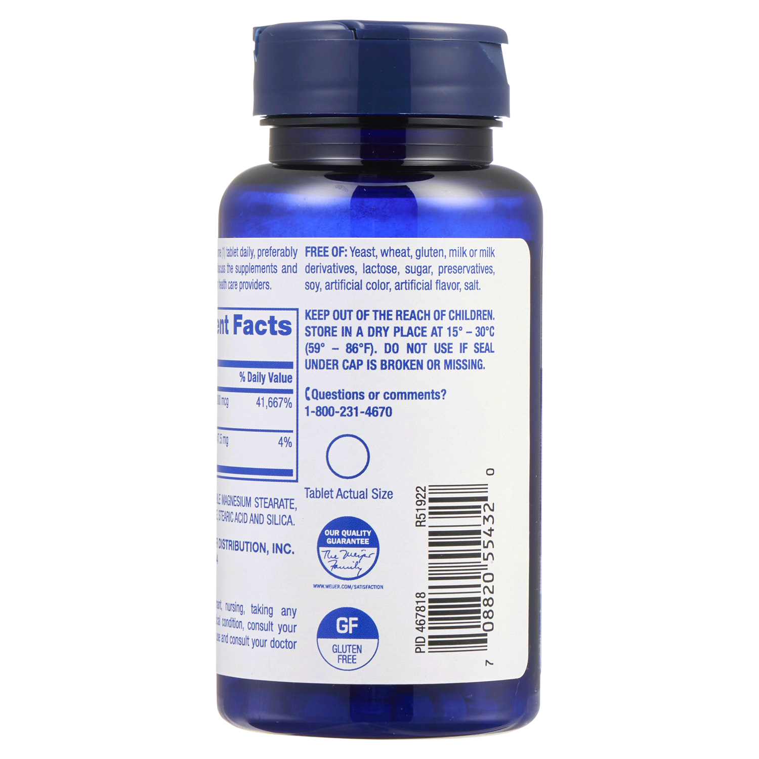 slide 2 of 4, MEIJER WELLNESS Meijer BB Vit B12 1000MCG Time Release Tab, 60 ct