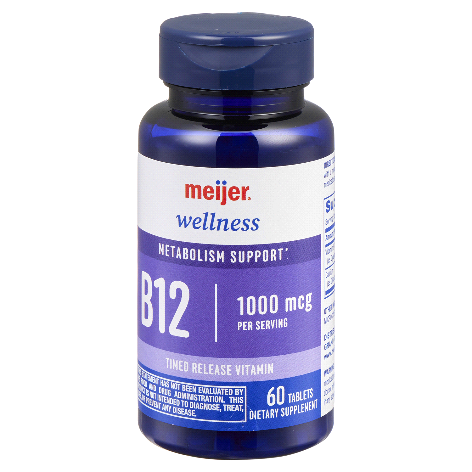 slide 4 of 4, MEIJER WELLNESS Meijer BB Vit B12 1000MCG Time Release Tab, 60 ct