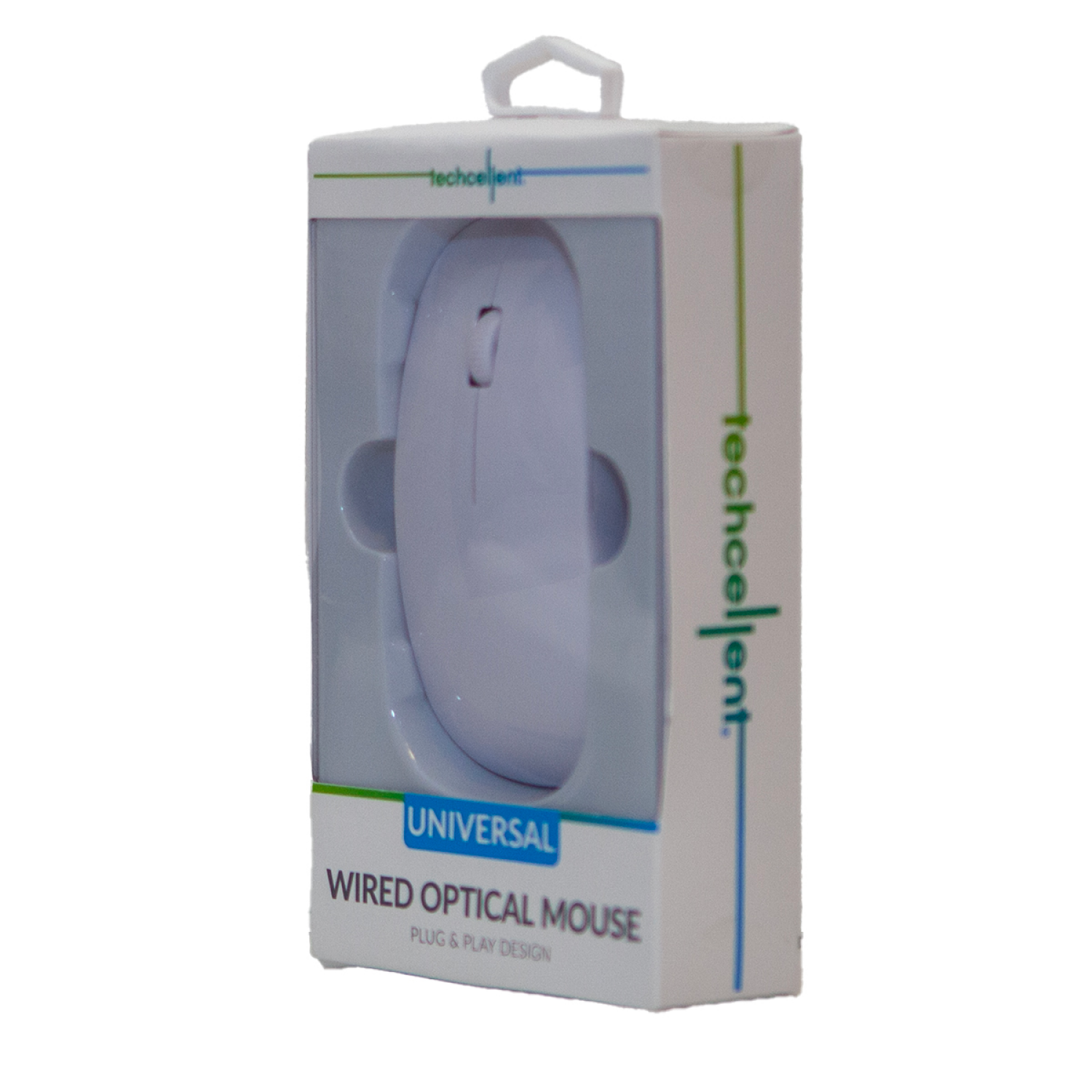 slide 3 of 4, Techcellent White Wired Mouse, 1 ct