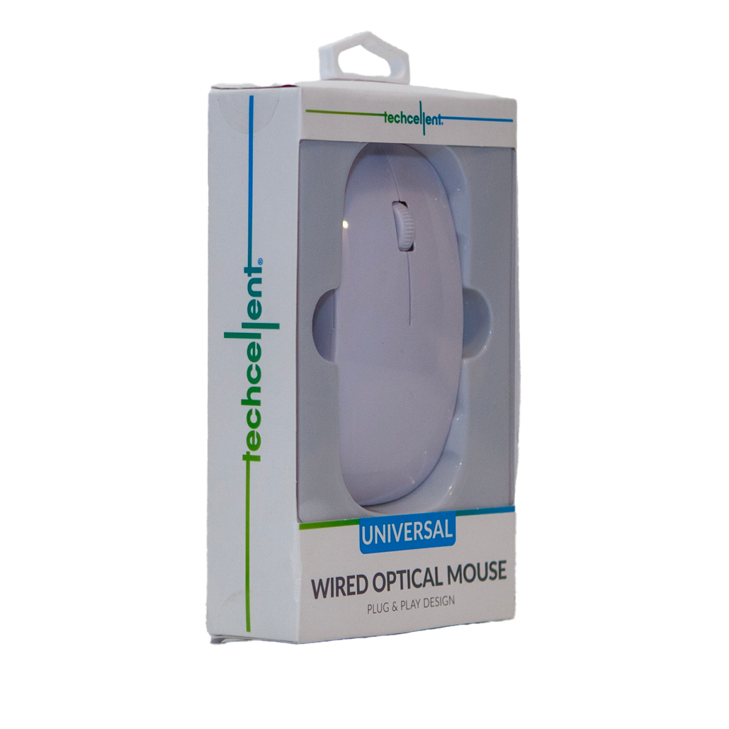 slide 4 of 4, Techcellent White Wired Mouse, 1 ct