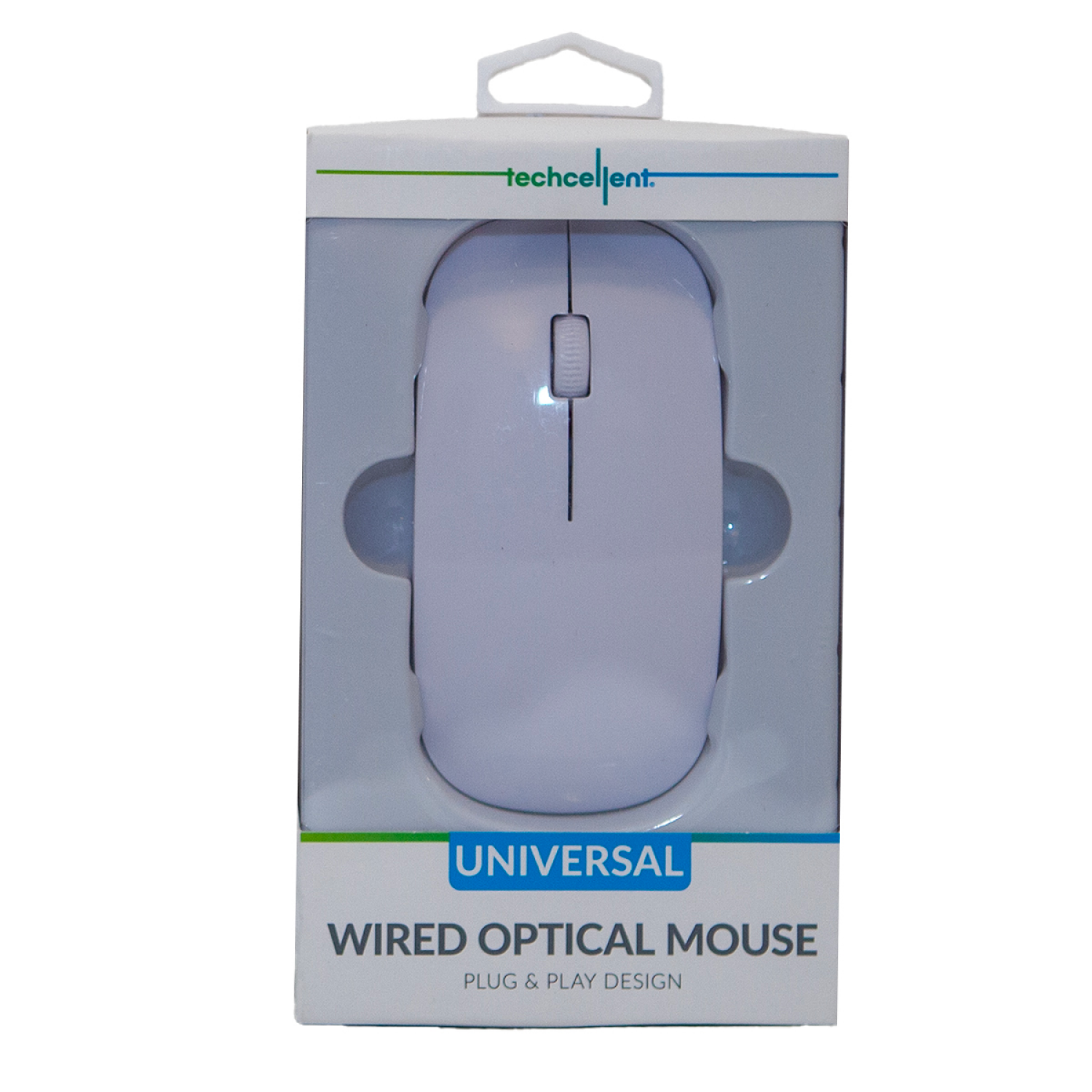 slide 1 of 4, Techcellent White Wired Mouse, 1 ct