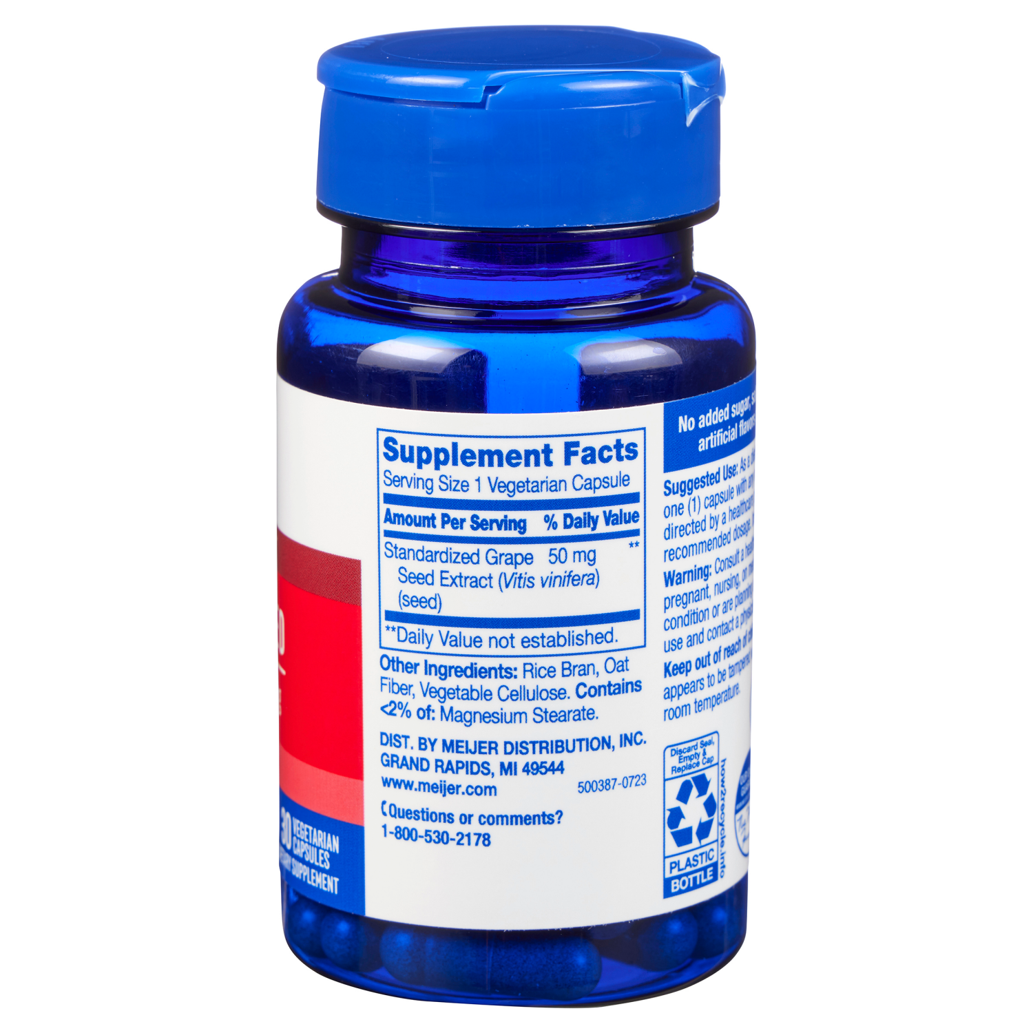 slide 3 of 3, MEIJER WELLNESS Meijer Bb Grapeseed & Resveratrol Tab, 30 ct