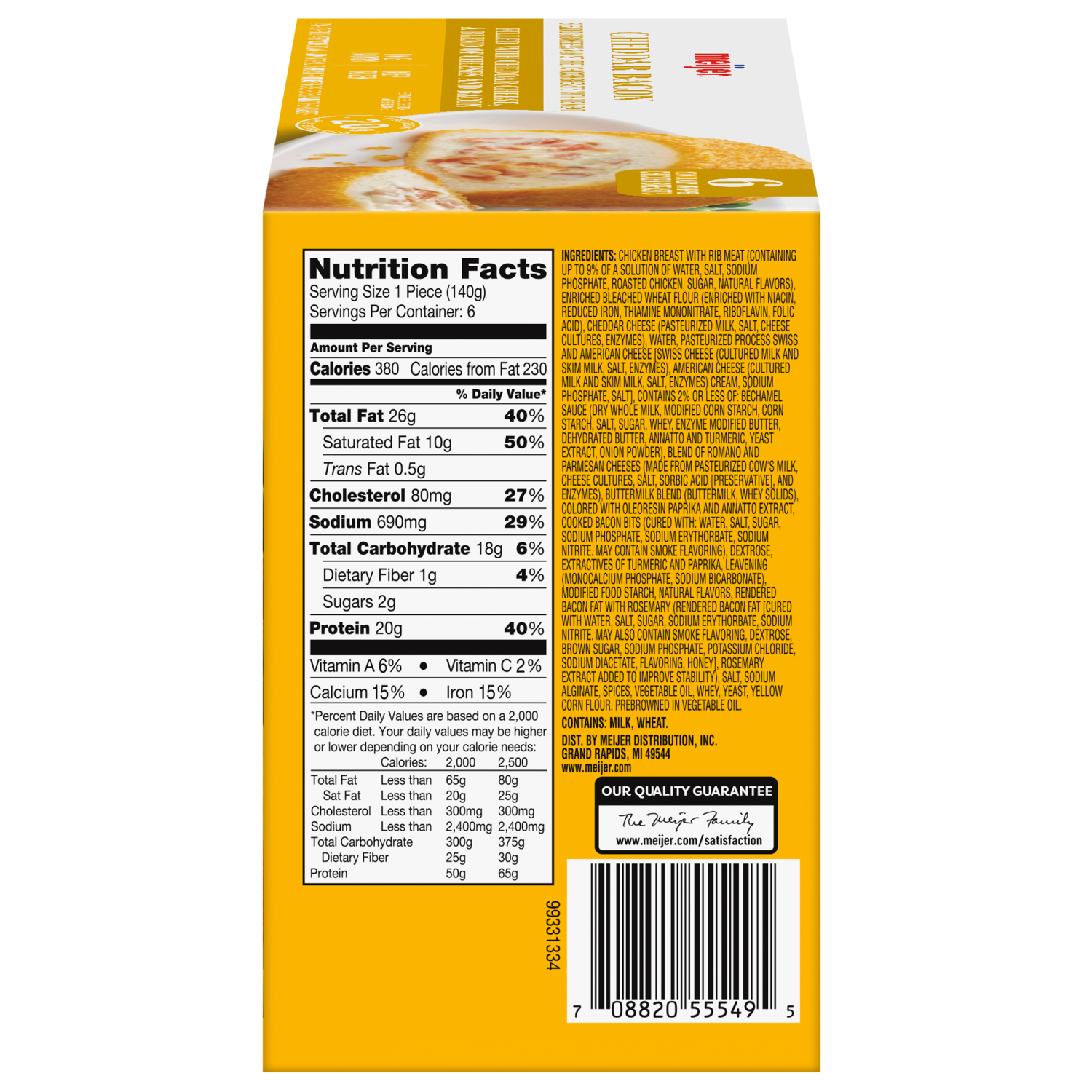 slide 5 of 8, Meijer Cheddar Bacon Stuffed Chicken, 6 ct