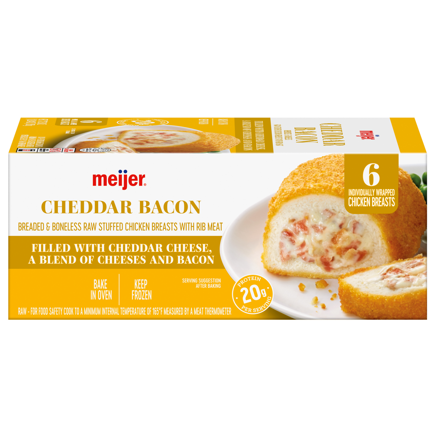 slide 8 of 8, Meijer Cheddar Bacon Stuffed Chicken, 6 ct