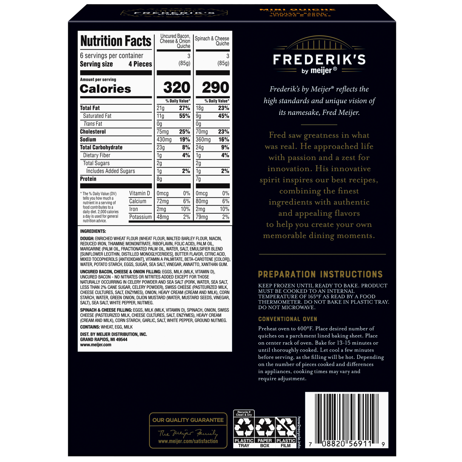 slide 2 of 8, Frederiks by Meijer Mini Quiche Variety Pack, 24 ct