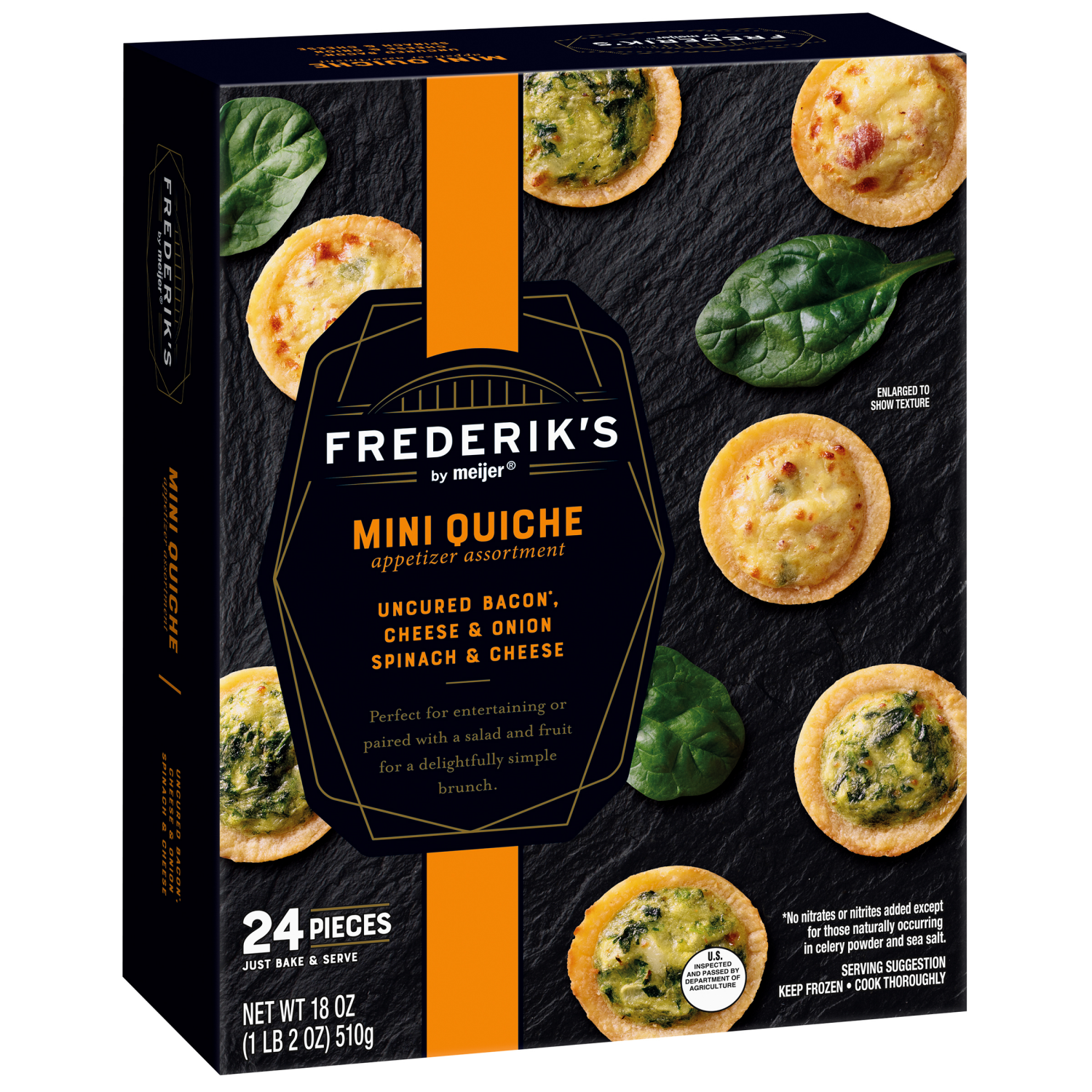 slide 6 of 8, Frederiks by Meijer Mini Quiche Variety Pack, 24 ct