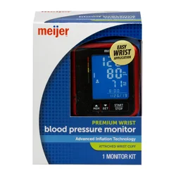 Meijer Deluxe Wrist Blood Pressure Monitor, 1 ct