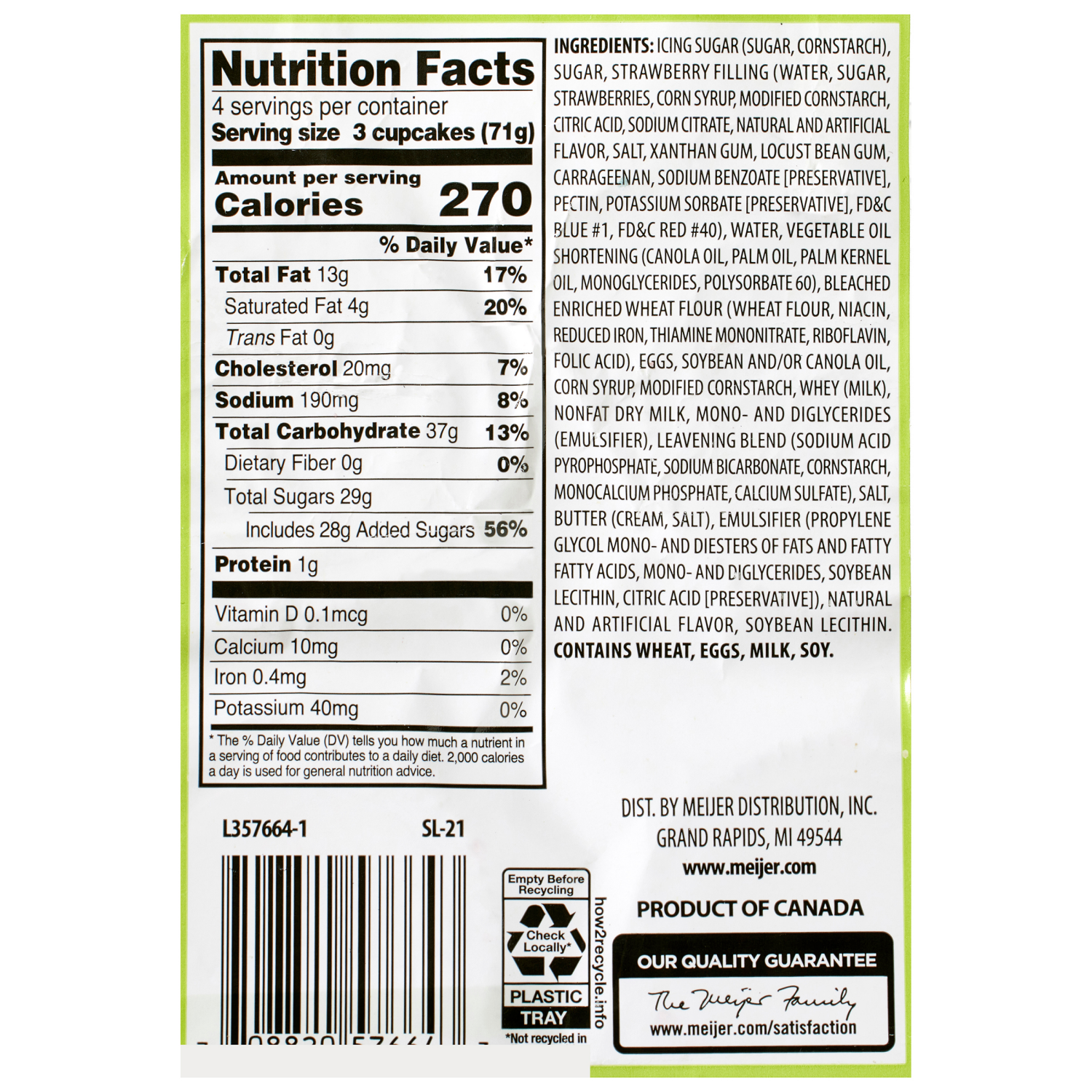 slide 3 of 4, FRESH FROM MEIJER Meijer Mini Strawberry Shortcake Cupcakes /, 12 ct; 10 oz