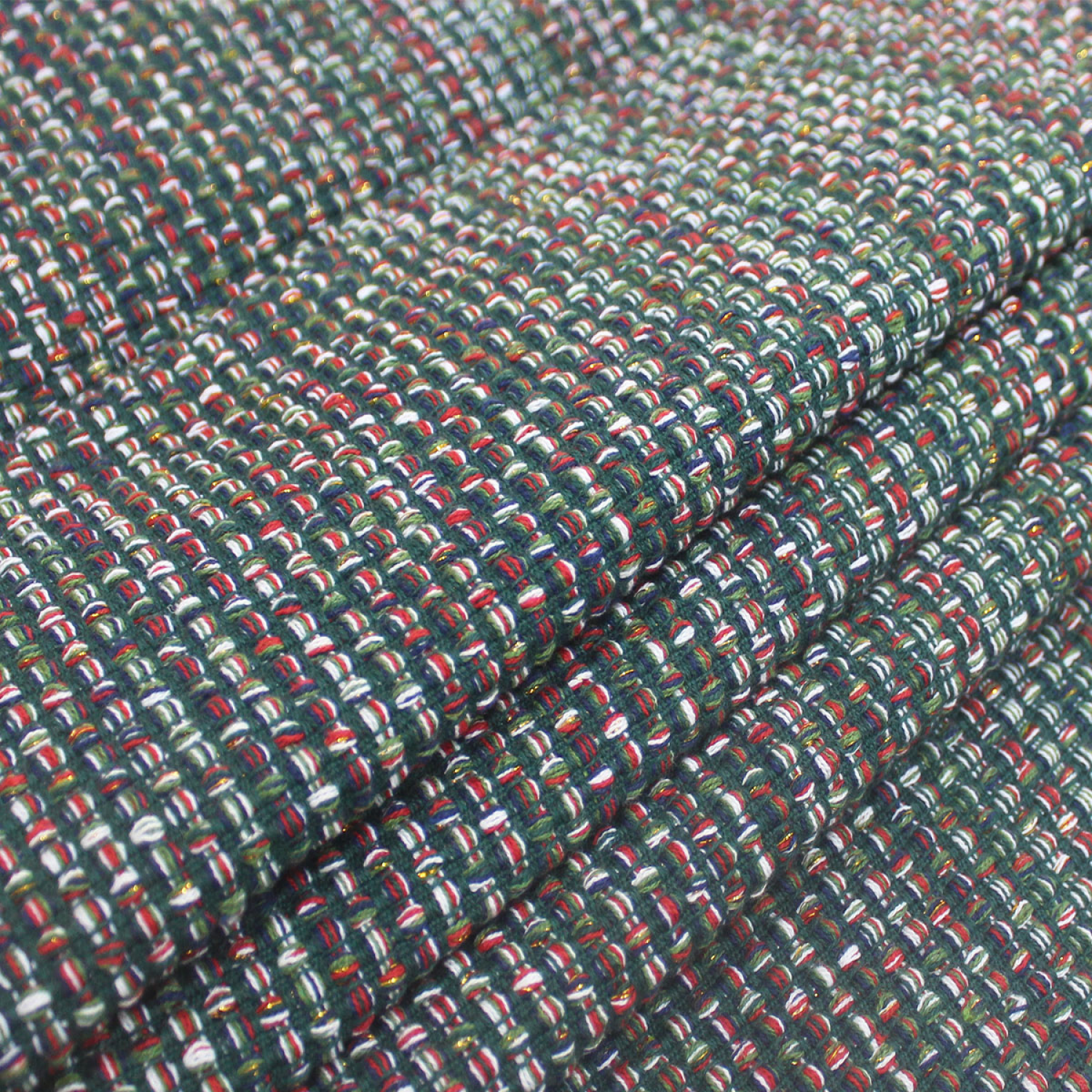 slide 2 of 2, December Home Red Homespun Runner, 14 In X 72 In, Holiday Green, 14 x 72