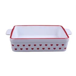 Meijer Corporate Seasonal Ceramic Rectangle Baker White