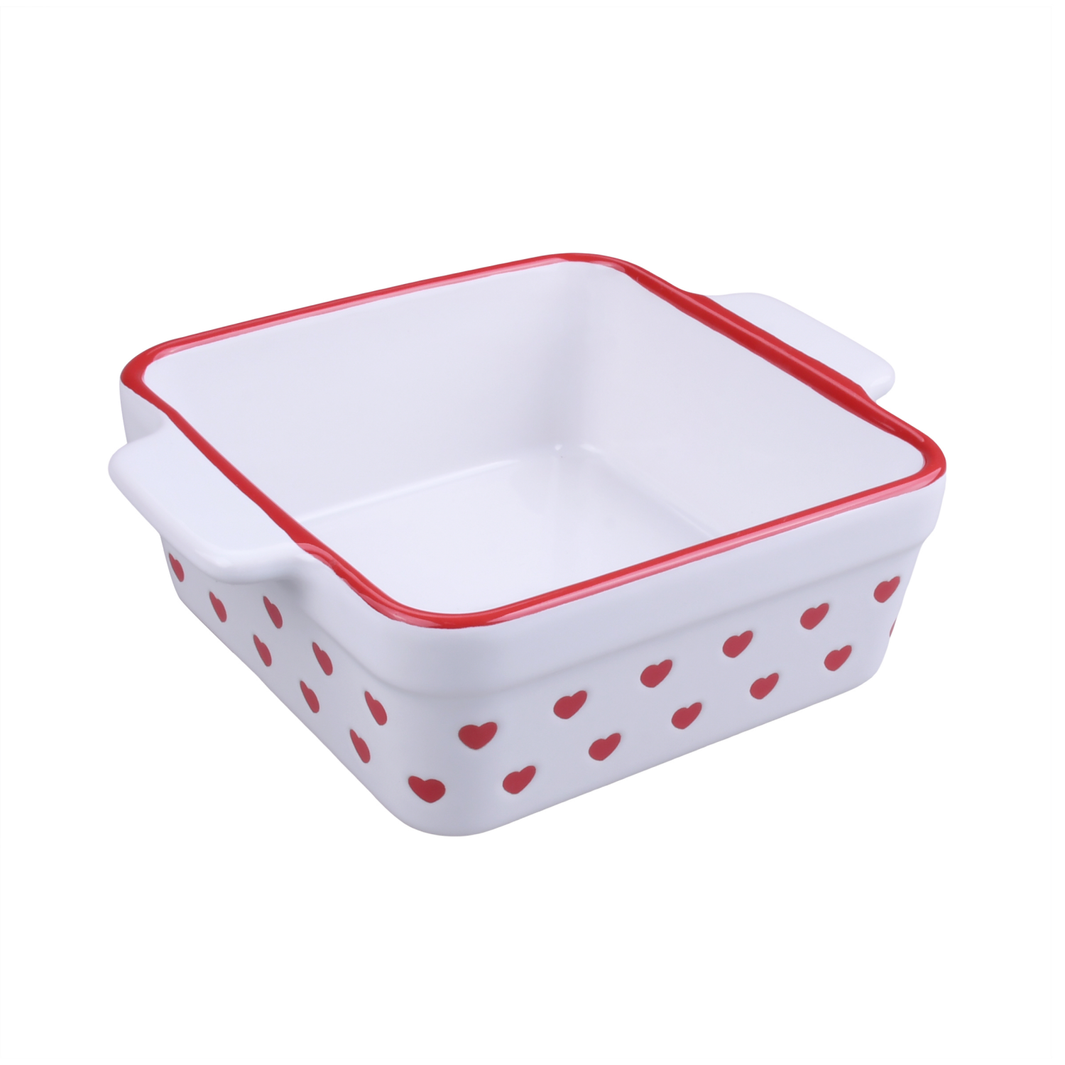 slide 3 of 3, Meijer Corporate Seasonal Ceramic Square Baker White, 7 x 5.5 in