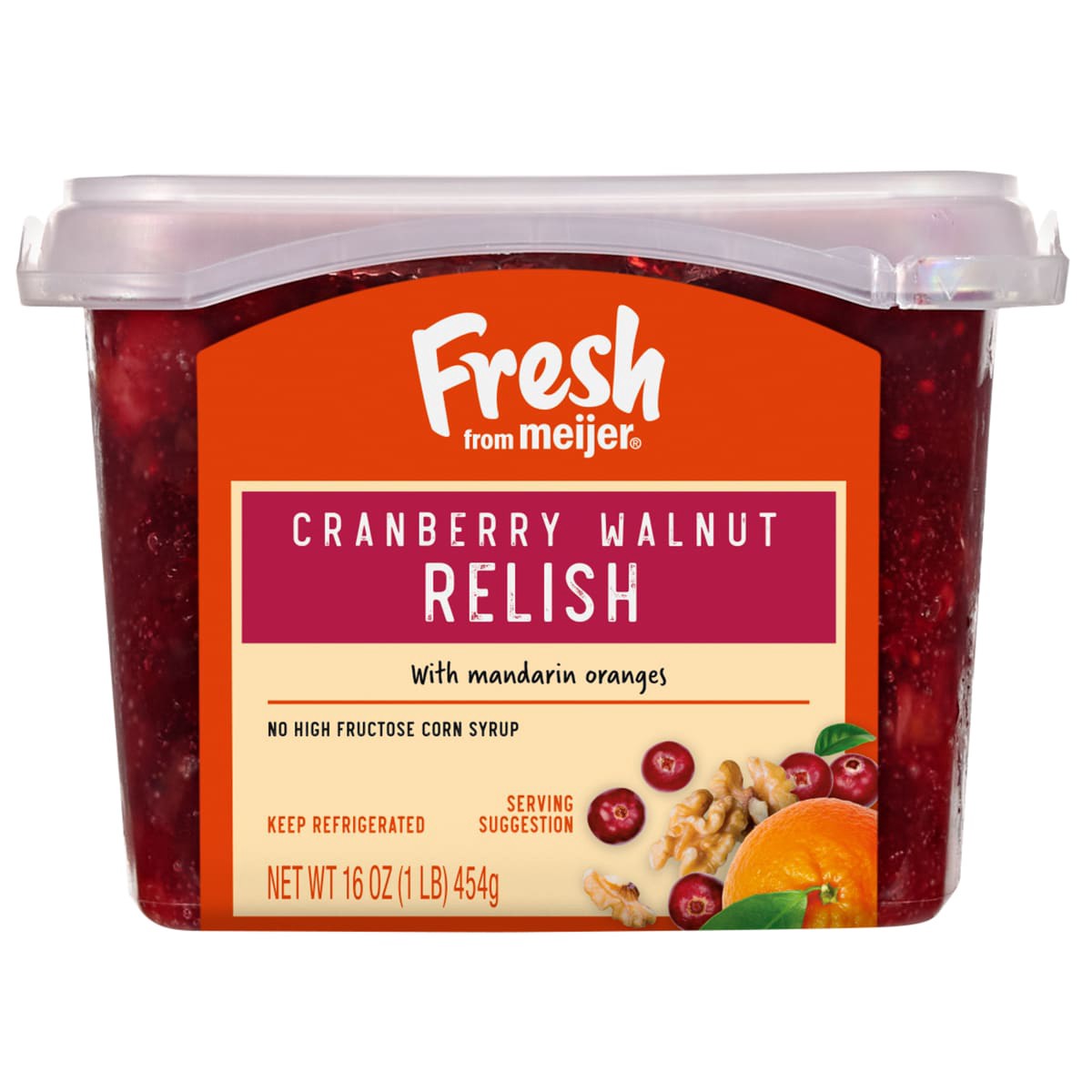 slide 1 of 13, Fresh from Meijer Cranberry Walnut Relish 1 LB, 16 oz