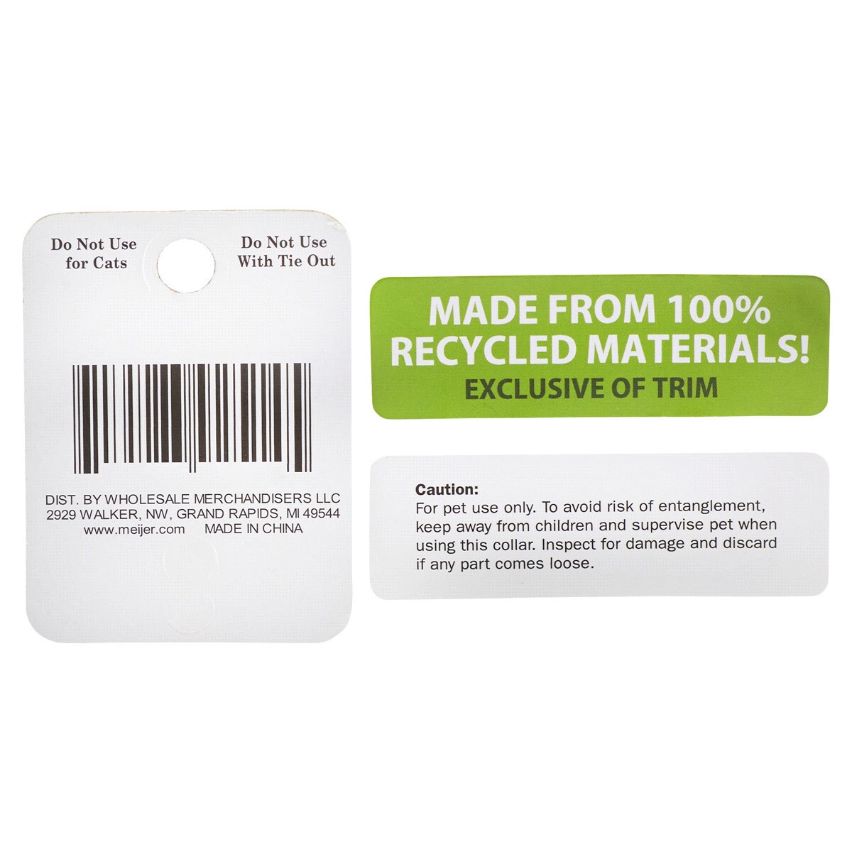 slide 5 of 5, Meijer Pet Collar With Flower, Pink Herringbone, Extra Small, 1 ct