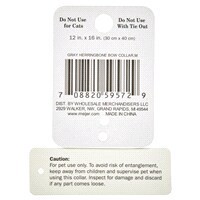 slide 7 of 9, Meijer Pet Collar With Bow, Gray Herringbone, Large, 1 ct