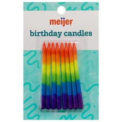 Mjr Birthday Rainbow Stripe Candles