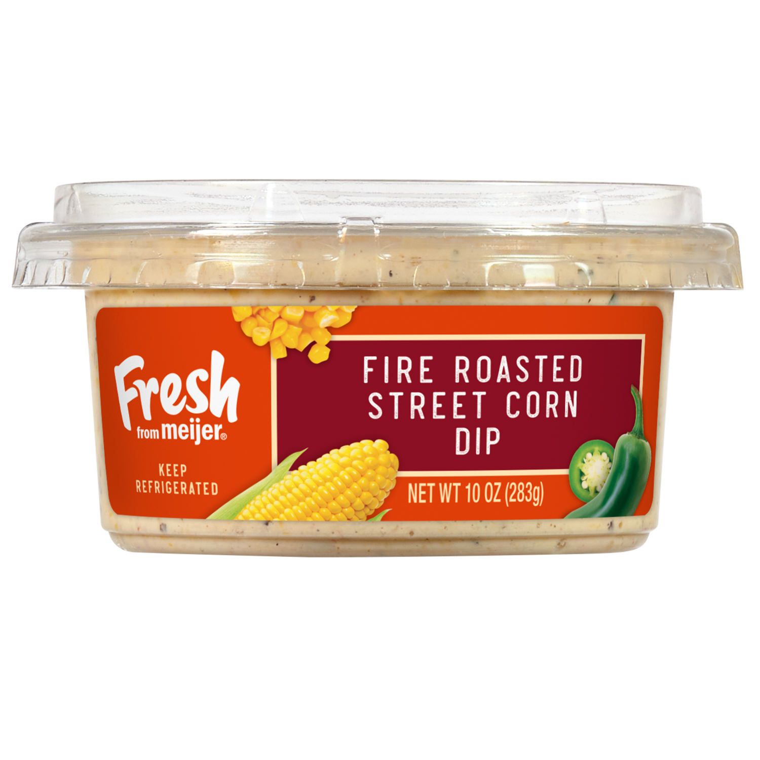 slide 1 of 3, Fresh from Meijer Fire Roasted Street Corn Dip, 10 oz, 10 oz