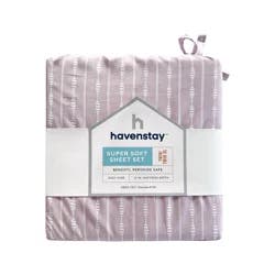 Havenstay Sheets, Twin/Twin XL, Lavender Dotted Stripe