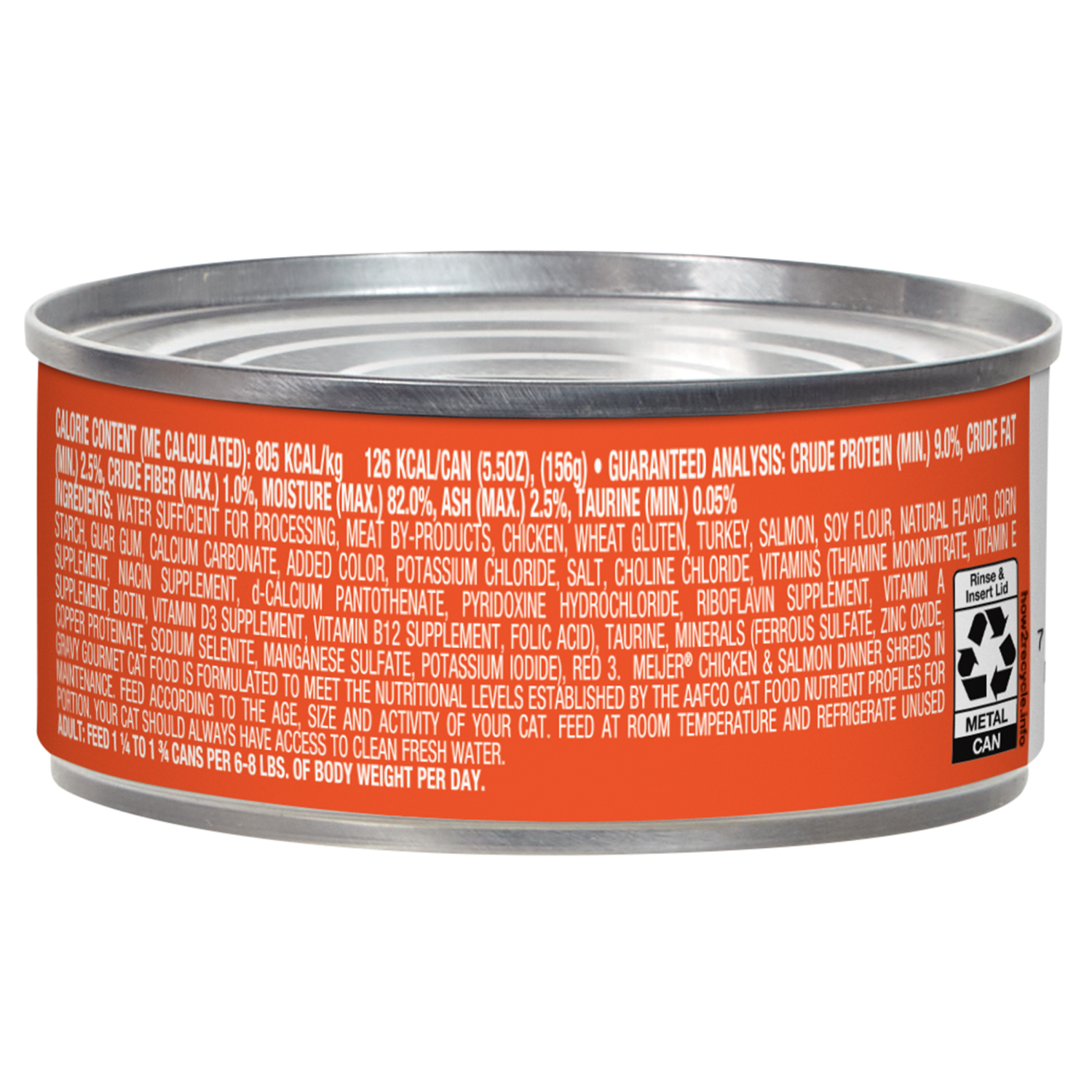 slide 3 of 3, Meijer Wet Cat Chicken and Salmon, 5.5 oz