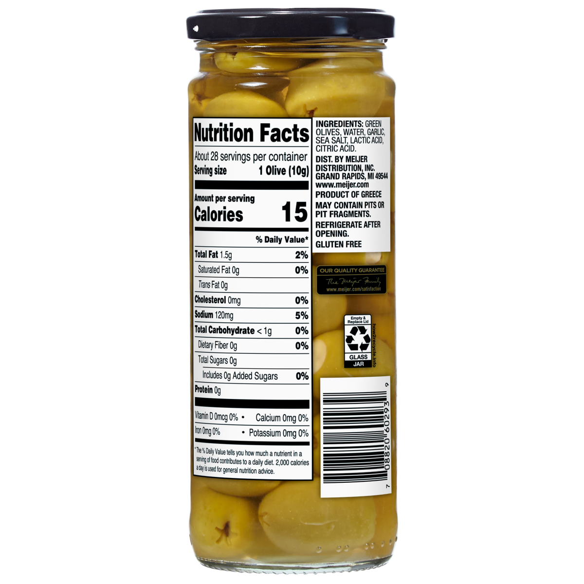 slide 2 of 2, FREDERIKS BY MEIJER Frederik's by Meijer Garlic Stuffed Olives, 10 oz