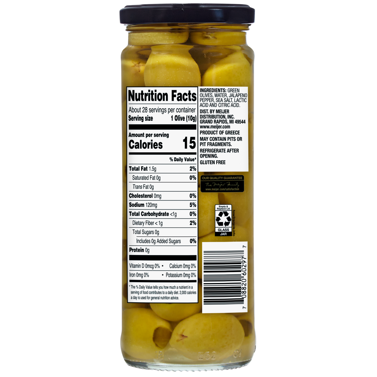 slide 2 of 2, FREDERIKS BY MEIJER Frederik's by Meijer Jalapeno Stuffed Queen Olives, 10 oz