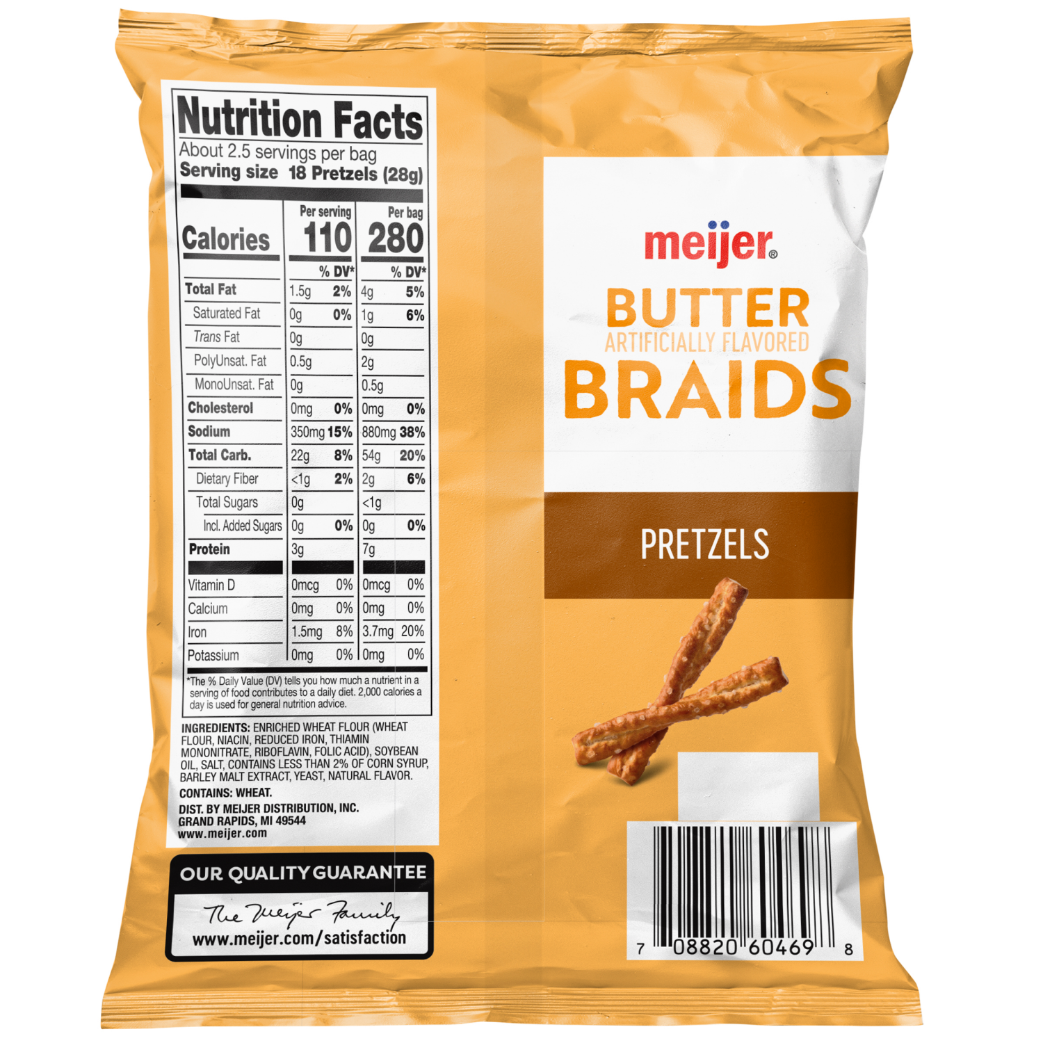 slide 2 of 2, MEIJER PRETZELS SINGLE SERVE BUTTER BRAIDS 2.5 OZ, 2.5 oz