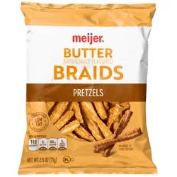 MEIJER PRETZELS SINGLE SERVE BUTTER BRAIDS 2.5 OZ