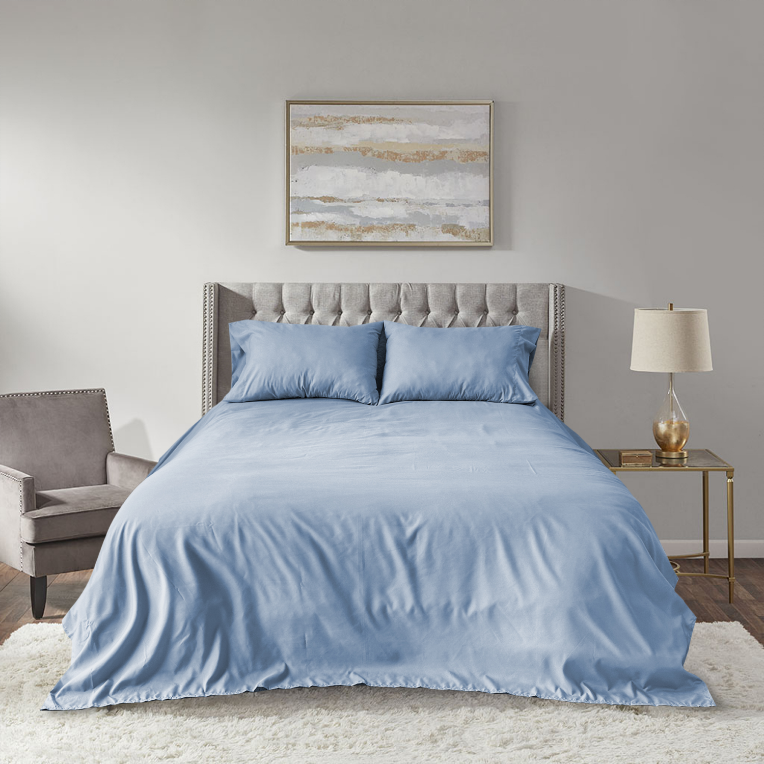 slide 3 of 5, Havenstay Pillowcases, Standard, Blue, standard