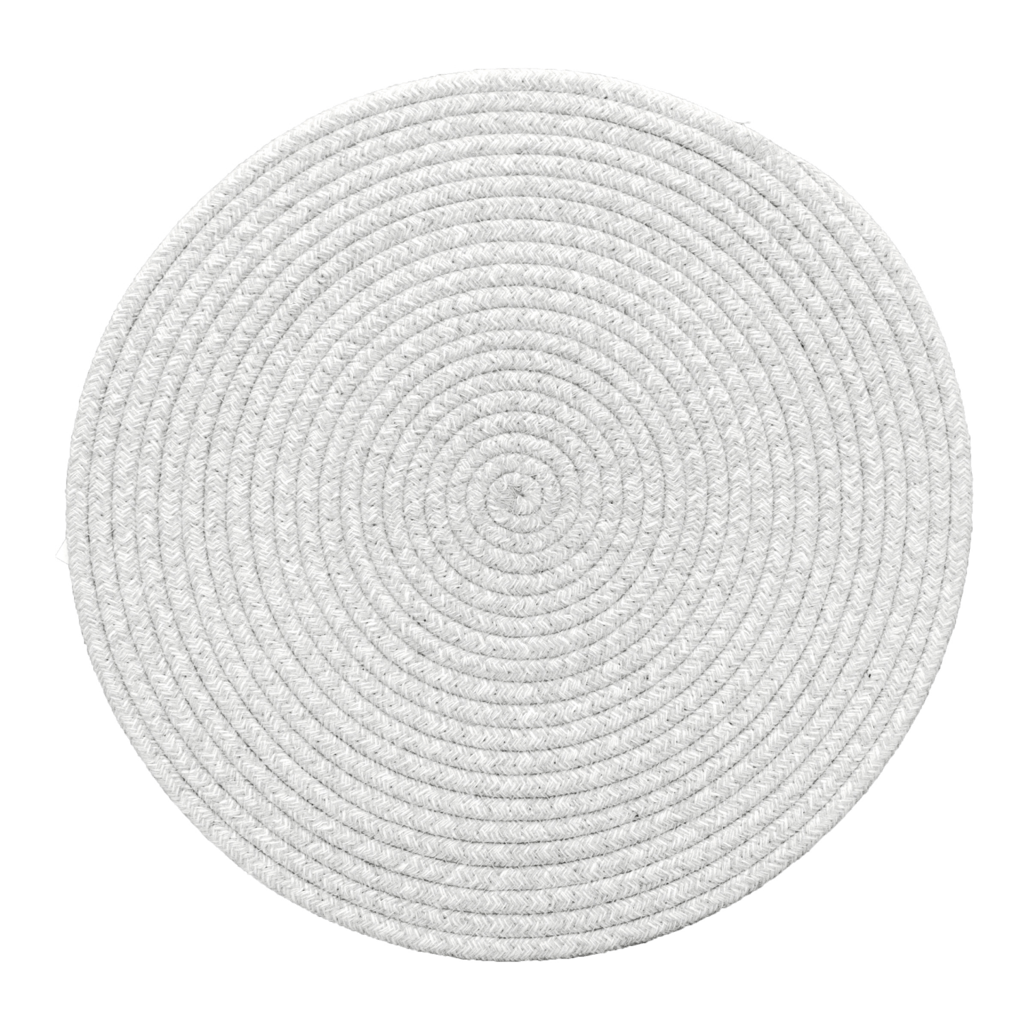 slide 1 of 1, Room & Retreat Braided Round Placemat Titanium, 1 ct