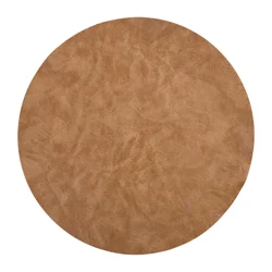 Room & Retreat Round Faux Leather Placemat