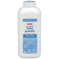Meijer Baby Powder Cornstarch 15Oz