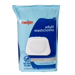 Meijer Premium Adult Washcloths, 72 Ct