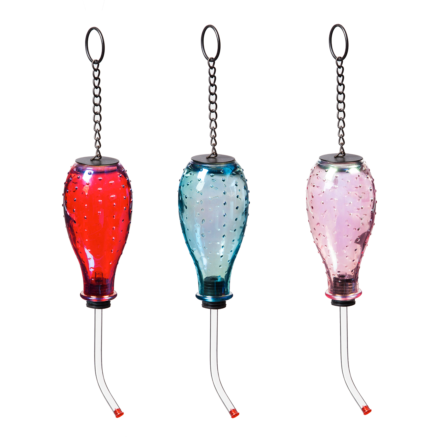slide 1 of 4, ROOM & RETREAT Room and Retreat Hummingbird Feeder Color Glass, 6 in