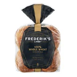Frederik's By Meijer Frederik's 100% Whole Wheat Hamburger Bun 8ct