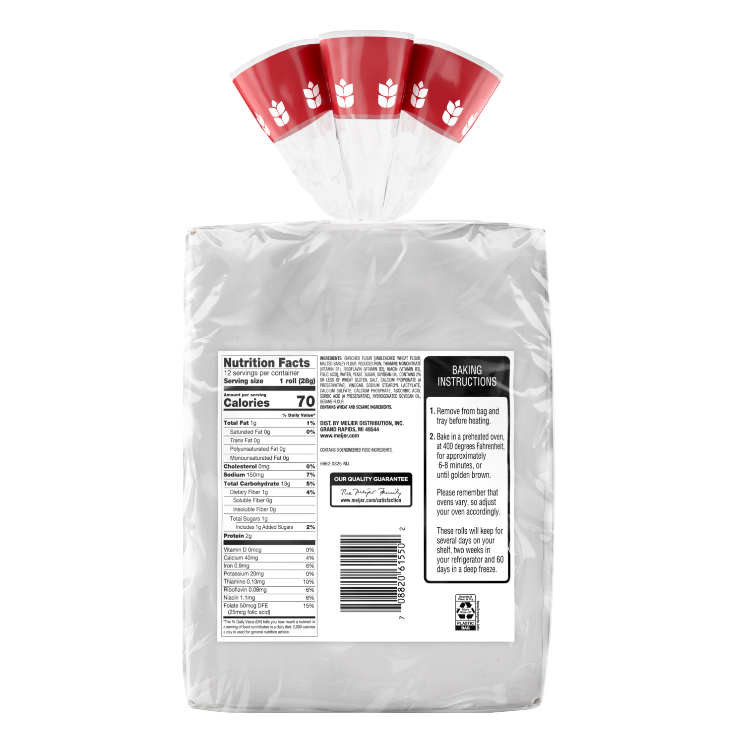 slide 2 of 3, Meijer Brown & Serve Dinner Rolls, 14 oz