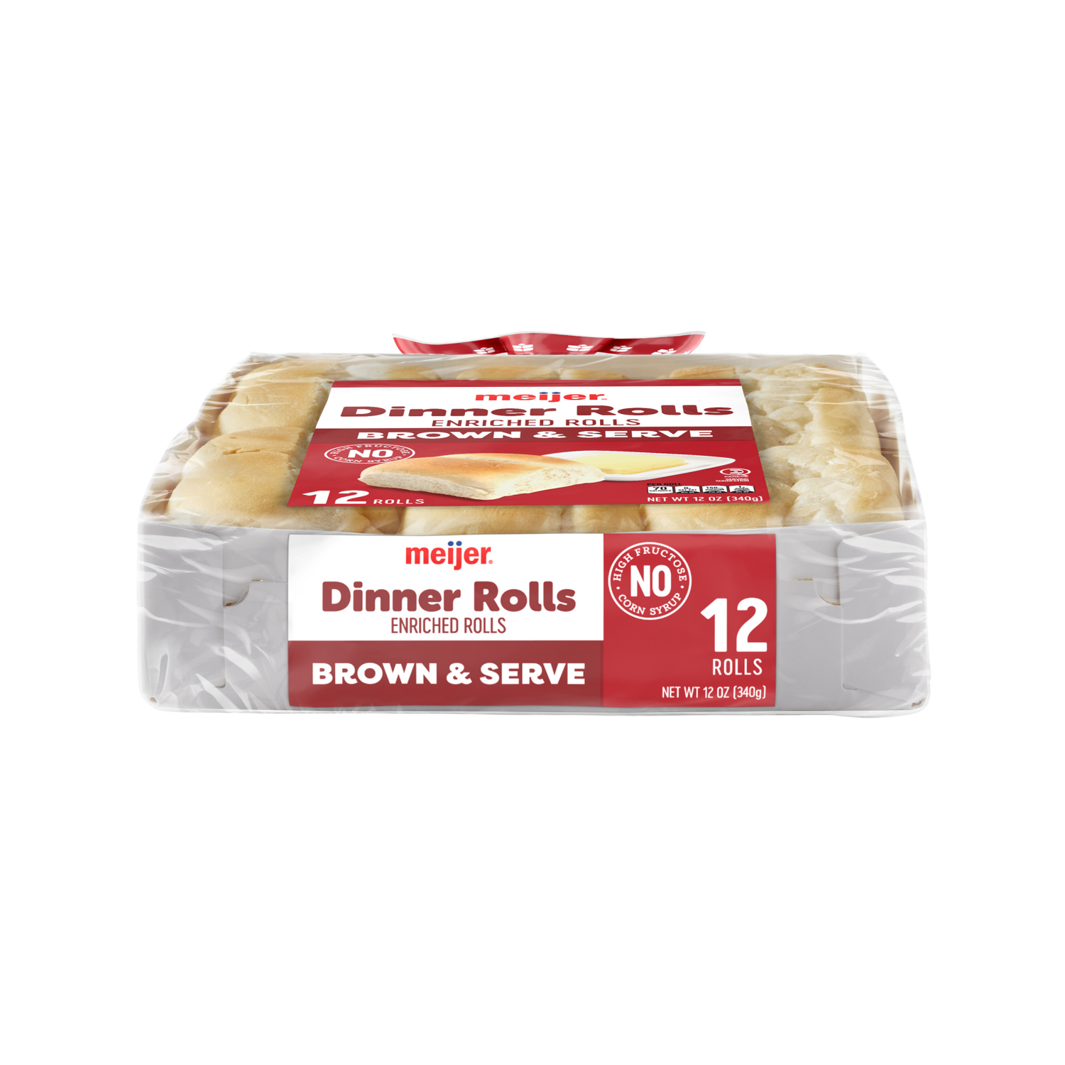 slide 3 of 3, Meijer Brown & Serve Dinner Rolls, 14 oz