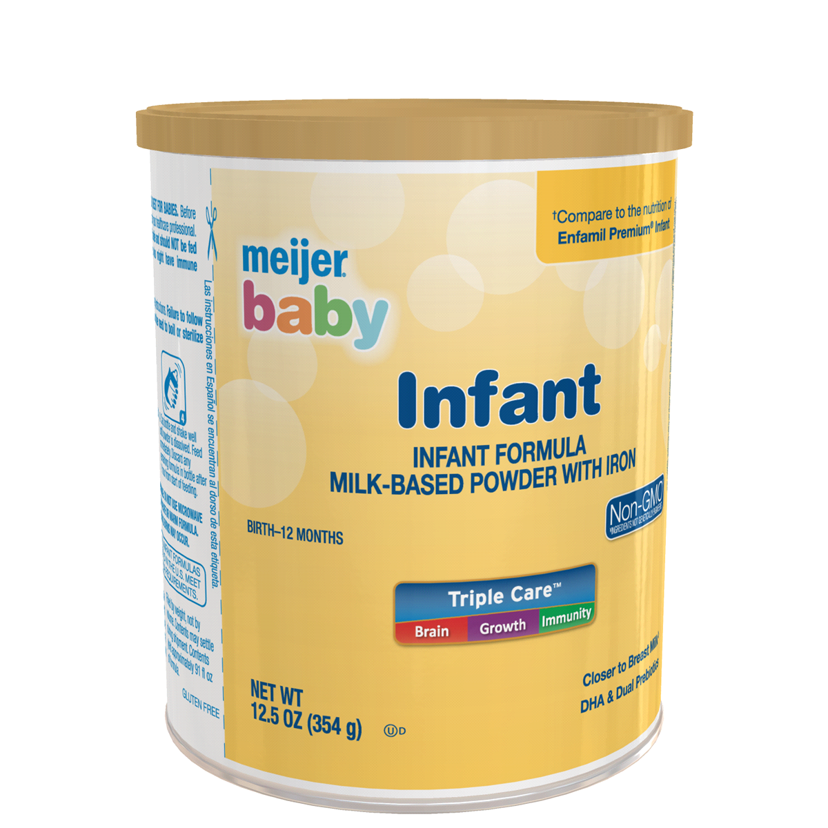 slide 2 of 3, Meijer Infant Milk-Based Baby Formula Powder with Iron, 12.5 oz