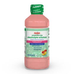 Meijer Advantage Care Electrolyte Solution, Strawberry Lemonade, With Prevital Prebiotics, 1 Liter