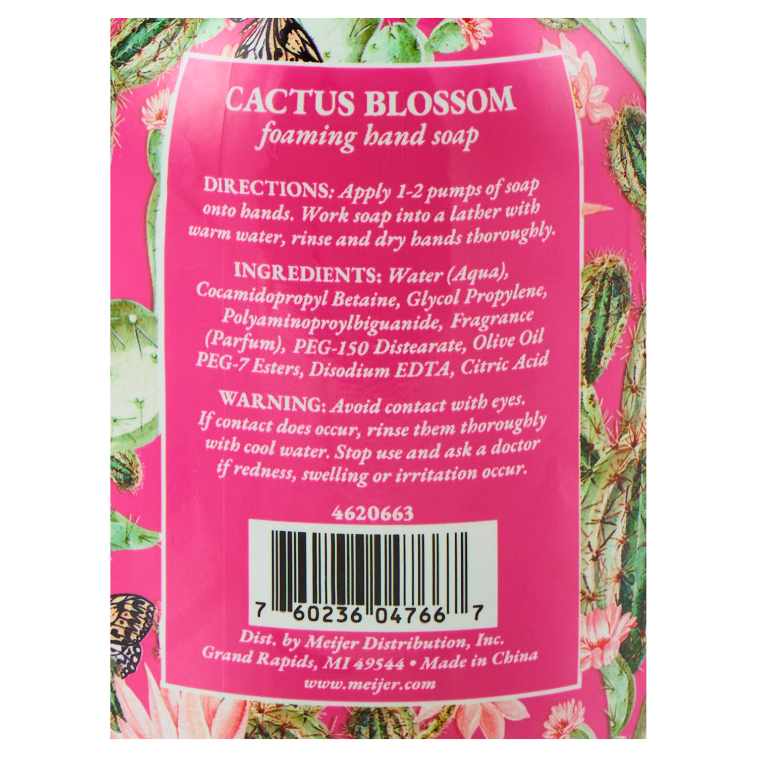 slide 2 of 4, Meijer Foaming Hand Soap, Cactus Blossom, 12.5oz, 12.5 oz