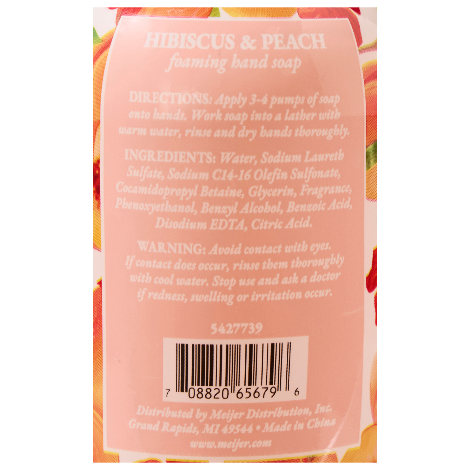 slide 3 of 3, Meijer Trend Foam Hs Hibiscus & Peach 12.5oz, 12.5 oz