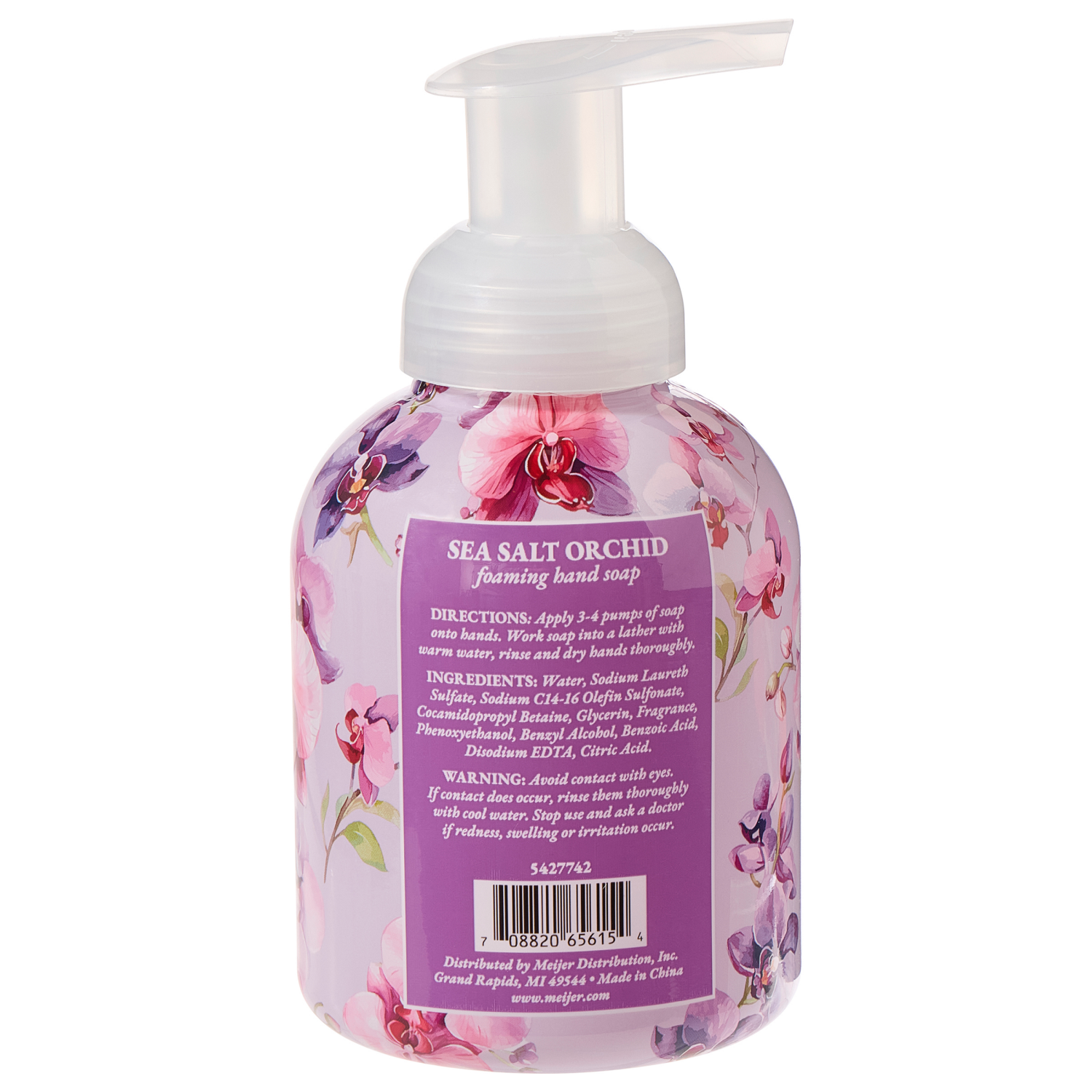 slide 2 of 3, Meijer Foam Hs Sea Salt Orchid 12.5oz, 12.5 oz