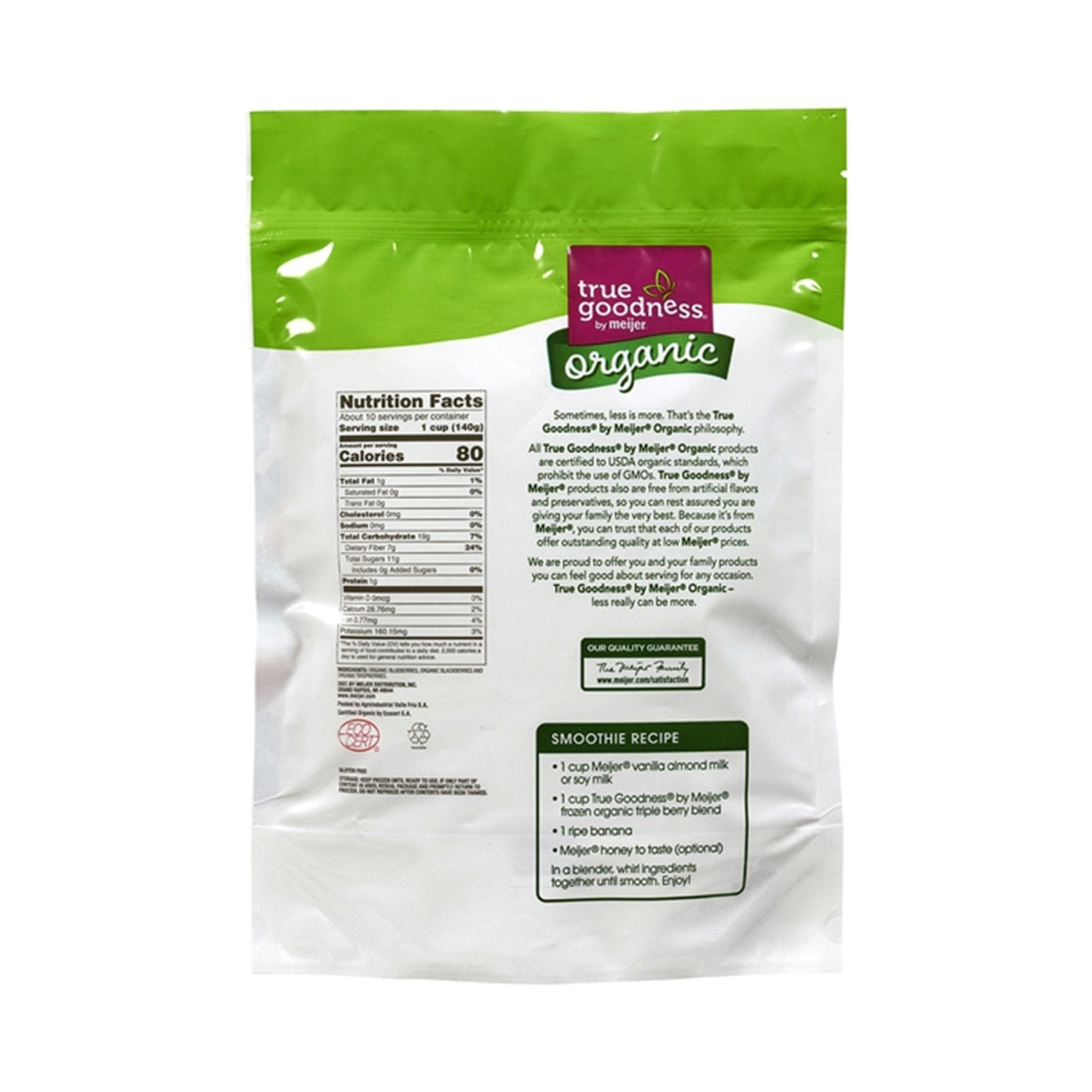 slide 2 of 2, True Goodness Organic Triple Berry Blend 48 Oz, 48 oz