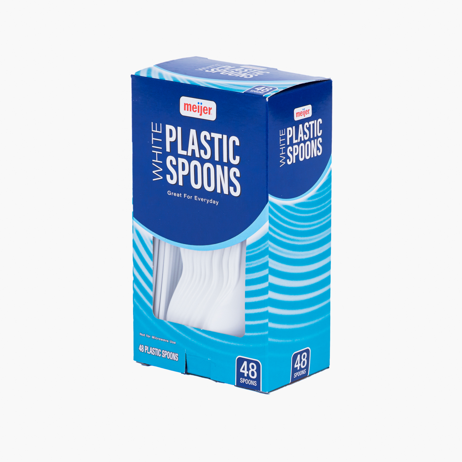 slide 4 of 6, MEIJER WHITE CUTLERY SPOONS 48 CT, 48 ct