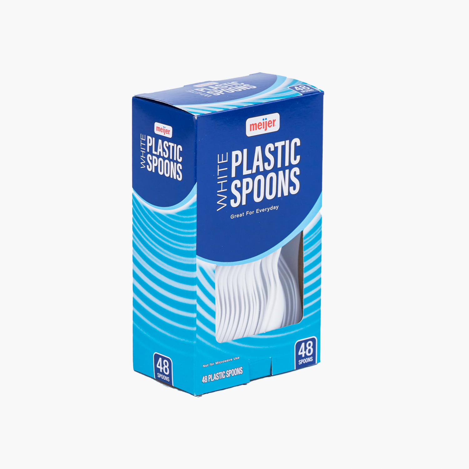 slide 5 of 6, MEIJER WHITE CUTLERY SPOONS 48 CT, 48 ct