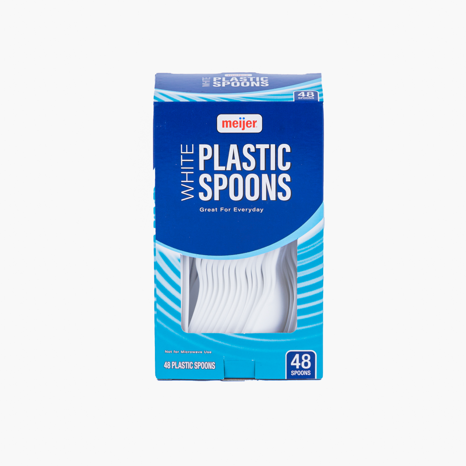 slide 1 of 6, MEIJER WHITE CUTLERY SPOONS 48 CT, 48 ct