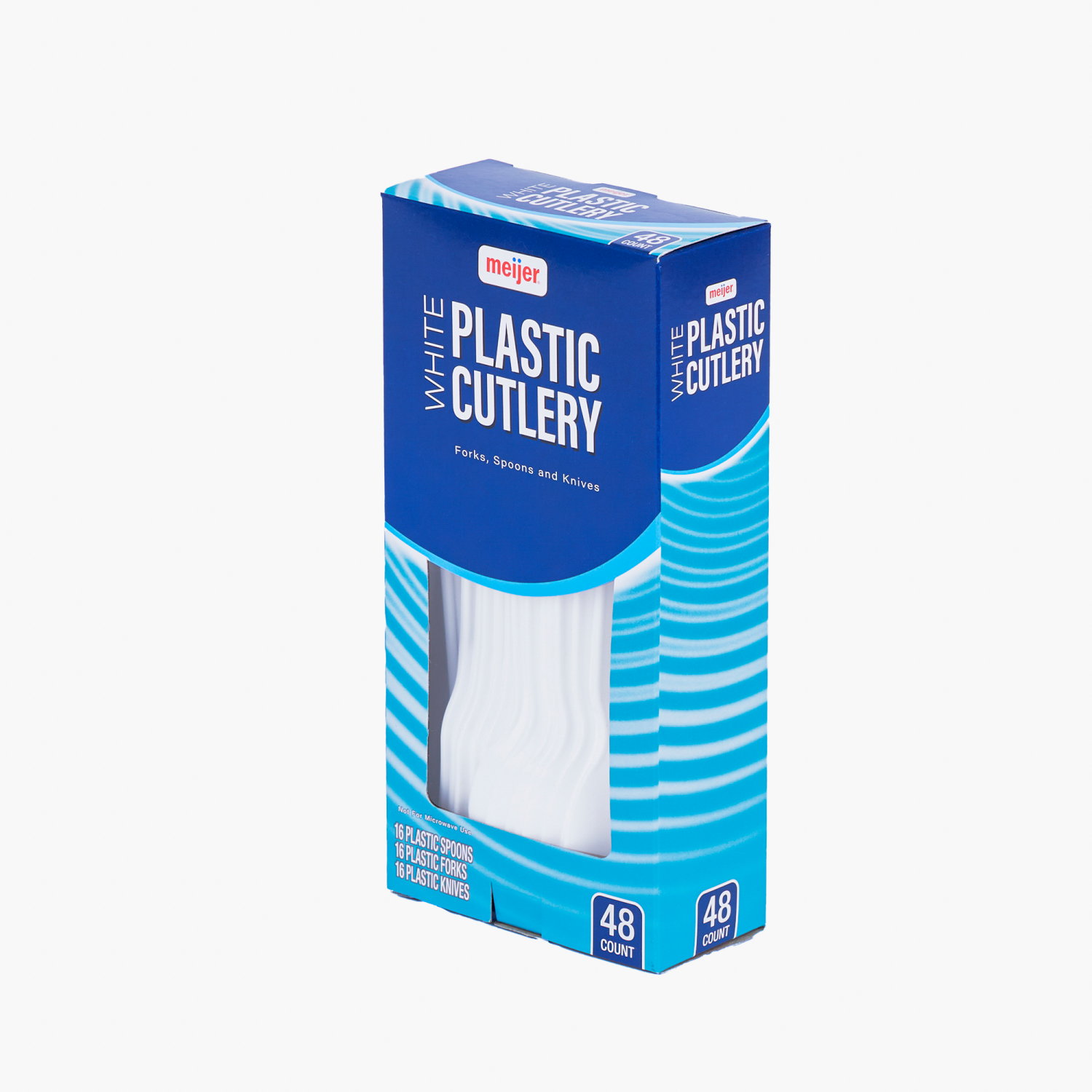 slide 4 of 6, MEIJER WHITE CUTLERY COMBO 48 CT, 48 ct